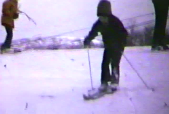 A series of home movie film clips of family snow skiing at Park City, Utah in the early 1970s.
