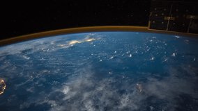 ISS Timelapse Planet Earth seen from the International Space Station moving over Borneo, Time Lapse 1080p. Noisy video due to low light shoot, Images courtesy of NASA Johnson Space Center