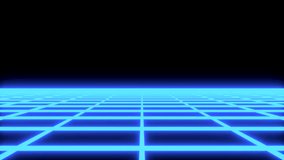 Pink Blue Holographic Grid Floor Moving In Different Directions Loopable Moti