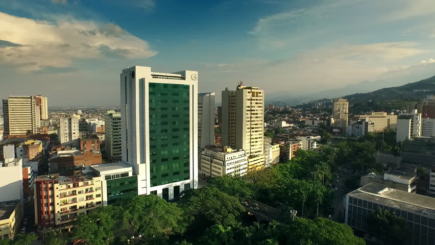 Aerial: Panoramic of Cali