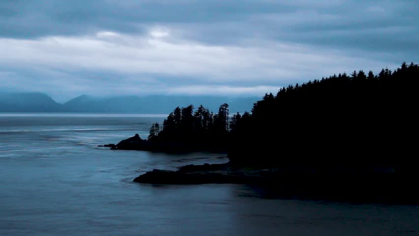 The incredible beauty of Endicott Arm, a glacier fjord near Juneau, Alaska on a cloudy day.