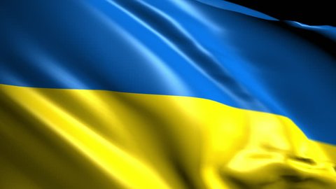 Flag of Ukraine. Animated Slow pan to the right. Transition element