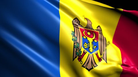 Flag of Moldova. Animated Slow pan to the right. Transition element