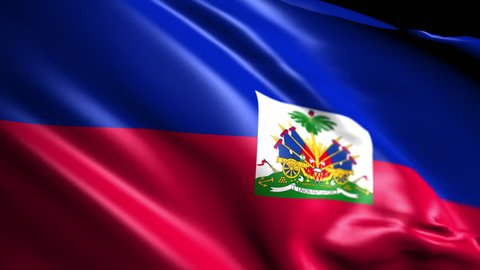 Flag of Haiti. Animated Slow pan to the right. Transition element