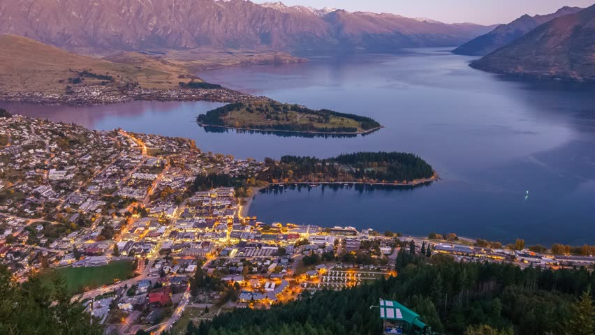 Beautiful scenery from the top view Queenstown