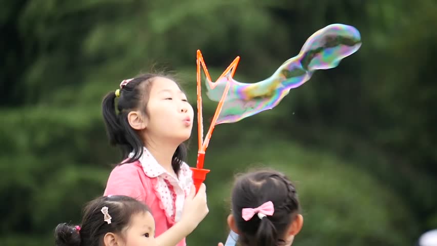 Watching group bubble asian