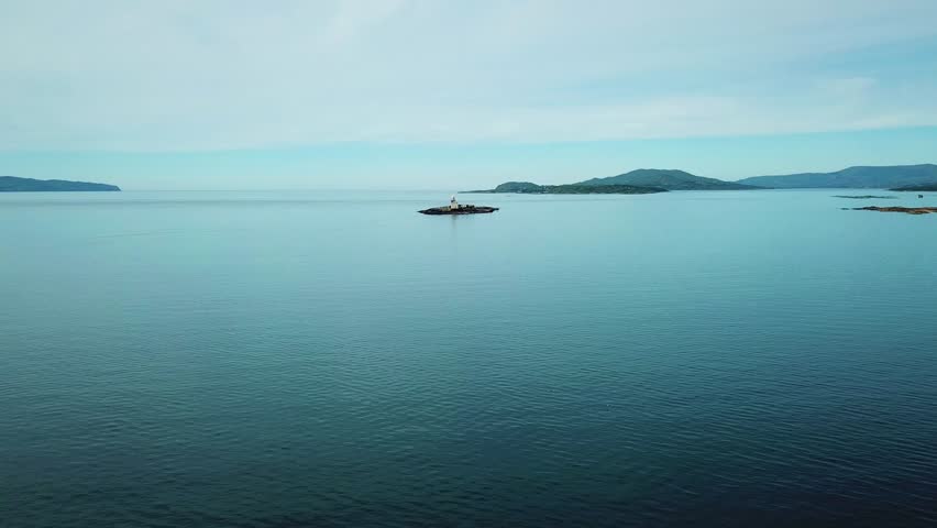 Aerial view of lighthouse