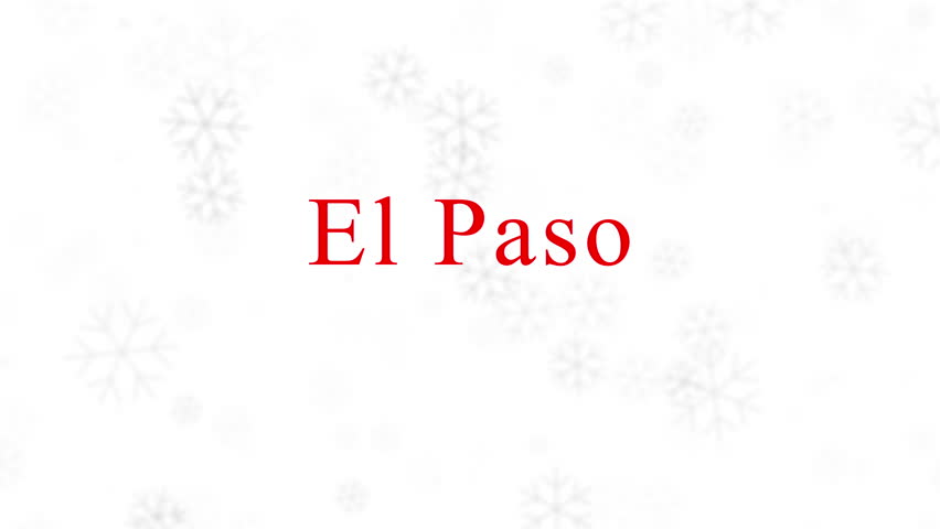 City of El Paso with animated snowflakes