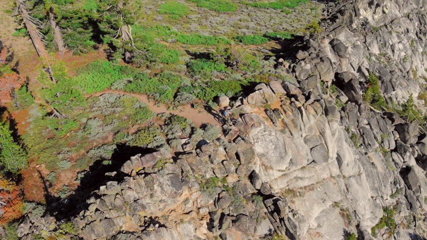 Aerial View of Trail Overlooking Lake