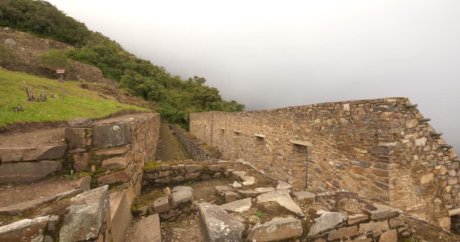 Choquequirao citadel, an Incan site in south Peru, similar in structure and architecture to Machu Picchu