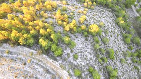 Aerial view by Drone in Jorquera. Albacete, Spain. 4k Video