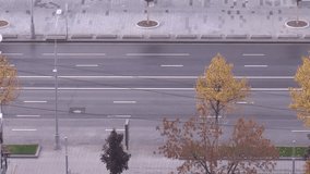 Traffic on Moscow road, Russia