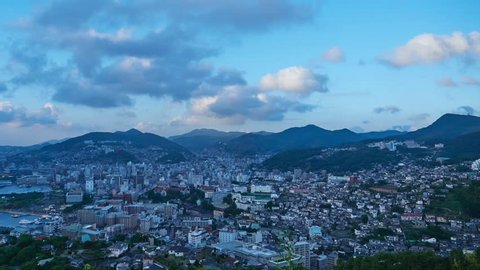 timelapse of Nagasaki city