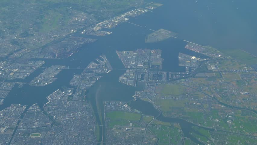 Nagoya city, aerial view
