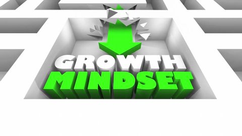 Growth Mindset Increase Success Maze Arrow 3d Animation
