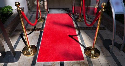 Entrance to the red carpet movie celebrities nomination academy awards event in Los Angeles, California, 4K
