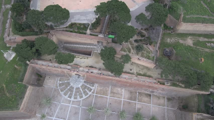Aerial view in Perpignan, France. 4k Drone Video