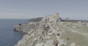 Aerial footage drone view of Tremiti islands in Puglia Italy // no video editing