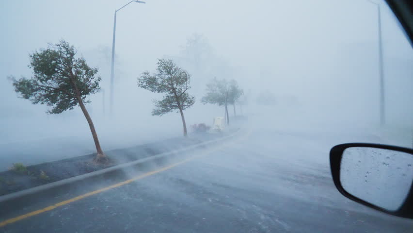 Hurricane Florence Eyewall In Wilmington NC | Shutterstock HD Video #1018250089