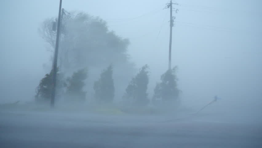 Hurricane Florence Eyewall Winds Royalty-Free Stock Footage #1018252192