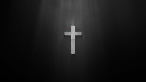 Catholic cross dark epic animation
