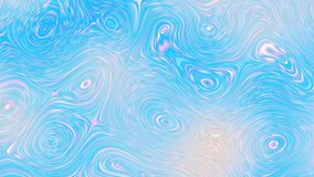 Moving random psychedelic waves on blurred background. Abstract screensaver for video. Looping footage. Soft colors.