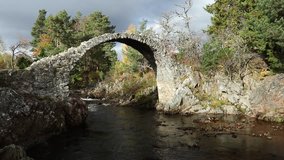 The fabulous old packhorse bridge in Carrbridge in the Cairngorms National Park is the oldest stone bridge in the Highlands of Scotland.