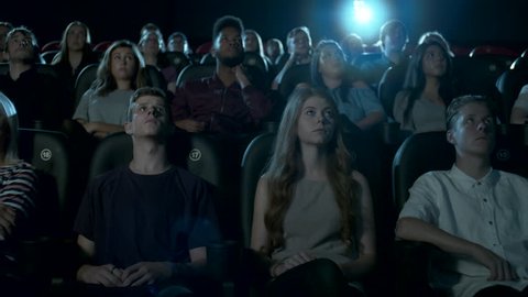 Cinema audience watching a movie