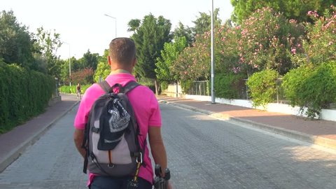 Traveller Man With Backpack
