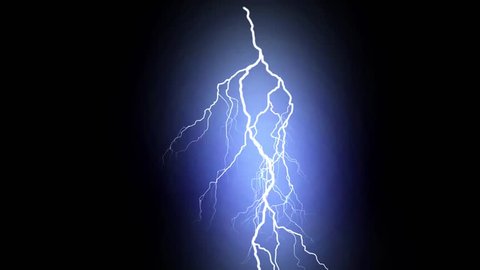 15 Realistic lightning strikes over black background. Thunderstorm with flashing lightning thunderbolt 