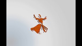 Sufi dance of the Dervishes, represents the symbol of  Divine love , video editing, video montage
