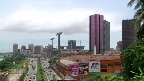 Abidjan, Cote d'Ivoire - 09 25 2016: ABIDJAN, IVORY COAST, AFRICA. SEPTEMBER 2016. Views of the largest city of the country