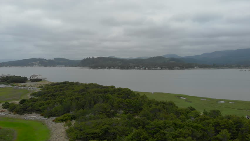 Flight over some Lincoln City Oregon coast line
