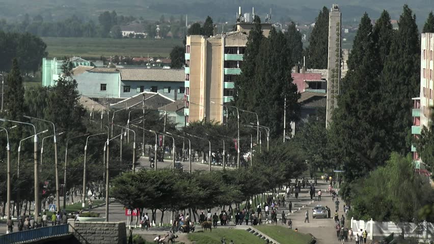 North Korea, HAMHUNG, streetlife on a normal weekday, September 2018
