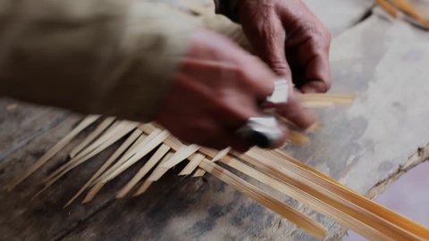 Bamboo basket making
