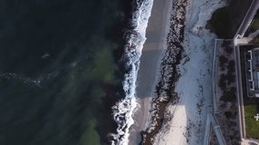 Aerial video of marine coast in La Jolla California