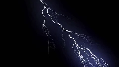 15 Realistic lightning strikes over black background. Thunderstorm with flashing lightning thunderbolt 