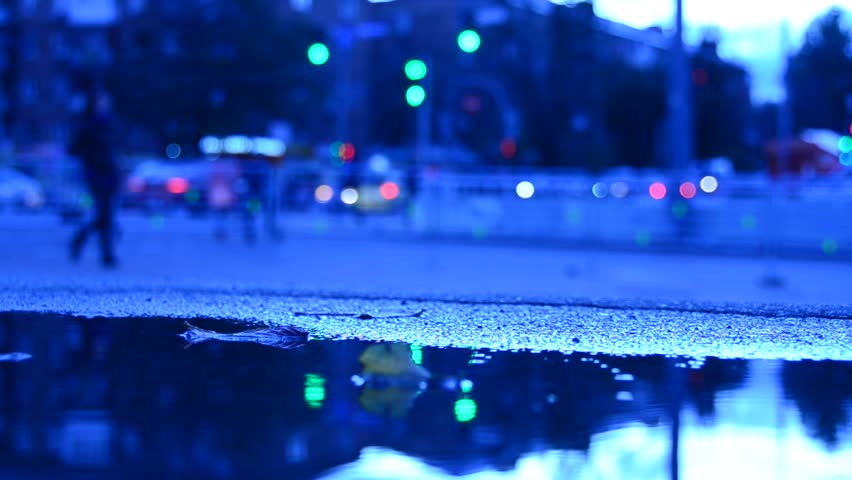City street lights, rainy day | Shutterstock HD Video #1018386838
