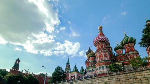 Saint Basil's Cathedral Cloudy Timelapse