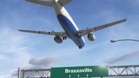 Airplane Landing Brazzaville