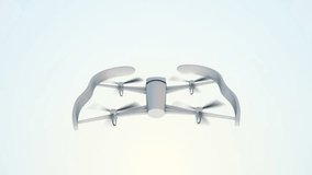 Animation of flying drone. Animation of seamless loop.