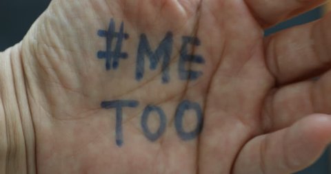 # me too sign on hand