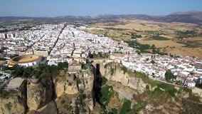 Aerial view in Ronda, Malaga. Andalusia,Spain. 4k Drone Video