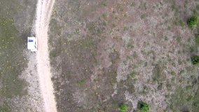 Aerial view in fields of Morella, Castellon. Spain. 4k Drone Video