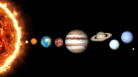 All Planets Solar System Sun Mercury Stock Footage Video (100% Royalty ...