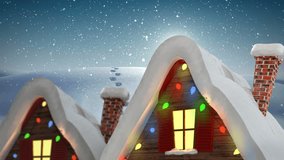Digital composite of Snow scenery with houses - Powered by Shutterstock - Get 15% off with code: PIKWIZARD15