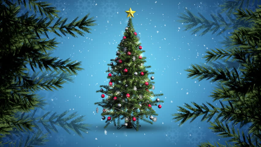 Digital composite of Christmas tree and branches and snow - Powered by Shutterstock - Get 15% off with code: PIKWIZARD15