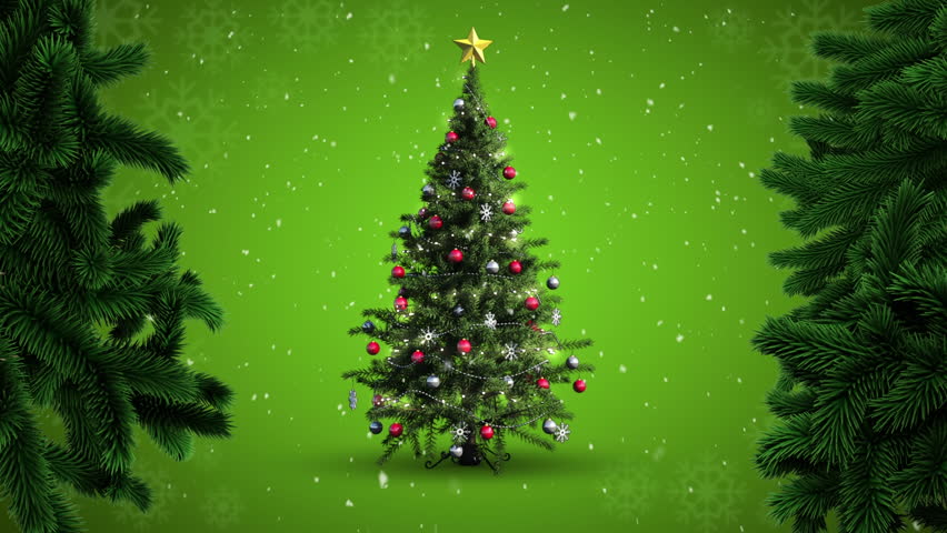 Digital composite of Christmas tree and snow - Powered by Shutterstock - Get 15% off with code: PIKWIZARD15