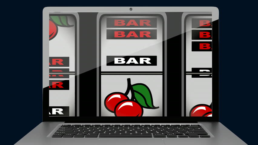 Digital generated video of laptop with high roller display 4k