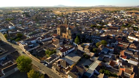 Aerial view by Drone in Orgaz. Toledo, Spain. 